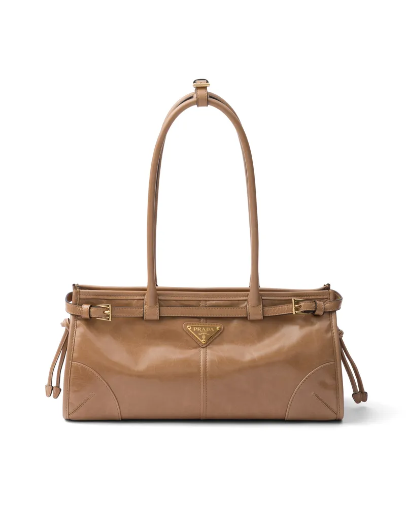 Prada Bonnie Mittelgroße Handtasche Aus Leder, Damen, Cameo Cameo