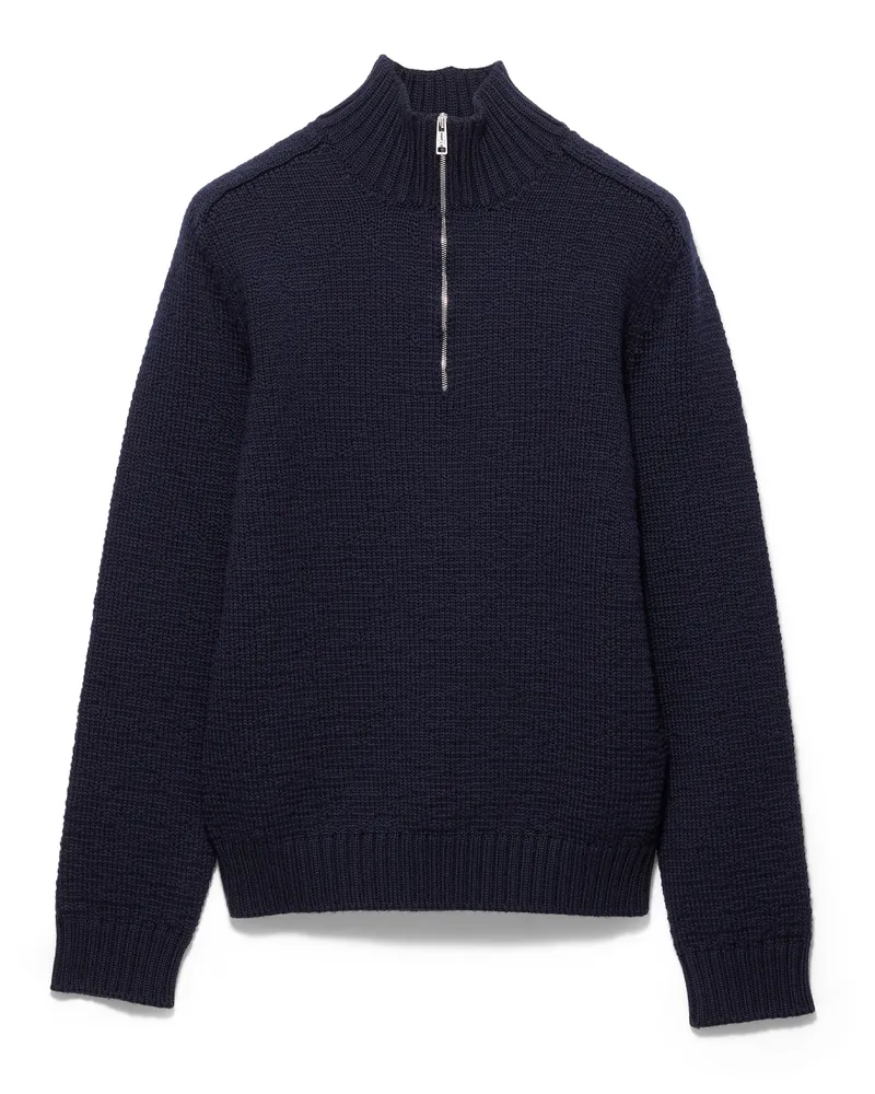 Prada Rollkragenpullover Aus Wolle, Herren, Blau, Größe Blau