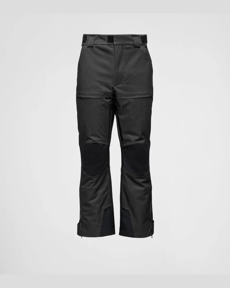 Prada Skihose aus reflektierendem Material Schwarz