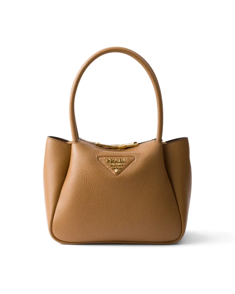 Prada Kleine Tasche Aus Leder, Damen, Karamell Karamell
