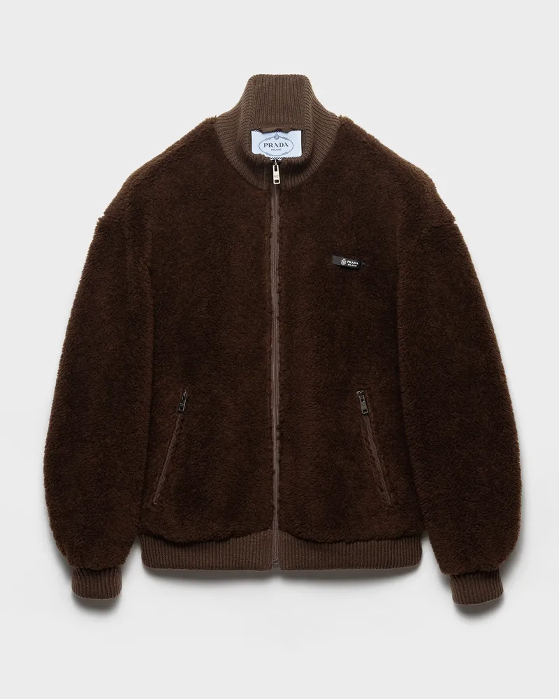 Prada Jacke aus Fleece Kakaobraun