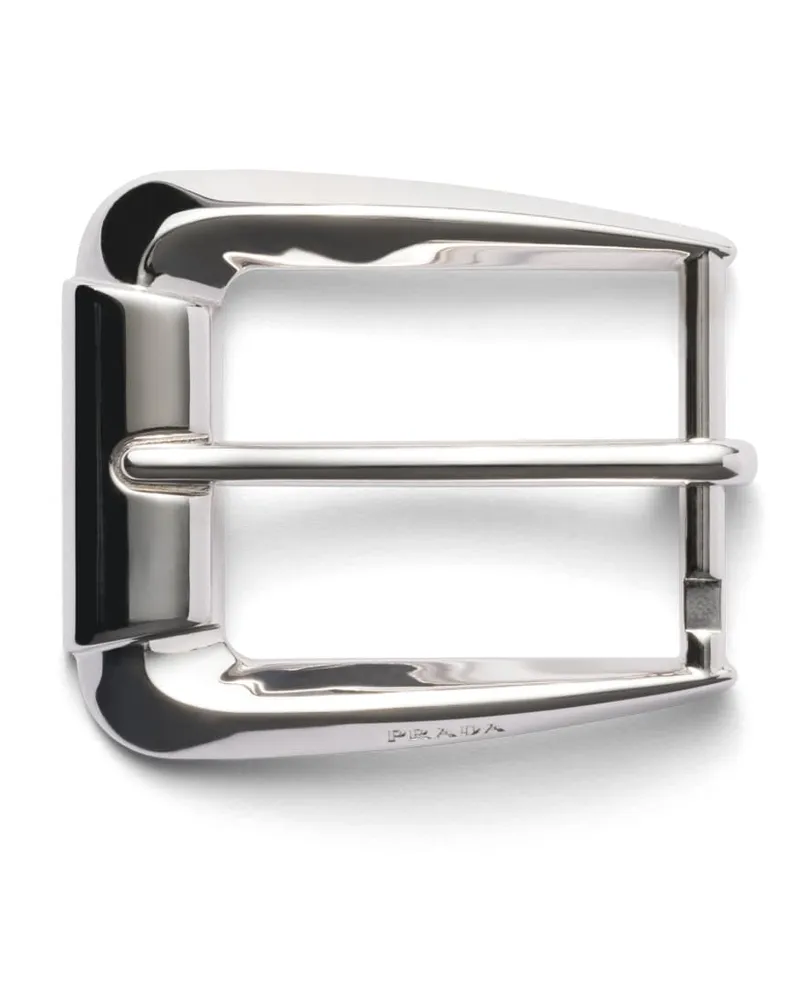 Prada Gürtelschließe Aus Metall, Herren, Silber Silber