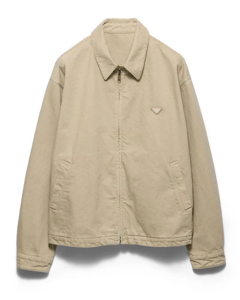 Prada Alte Blousonjacke Aus Denim, Herren, Sand, Größe Sand