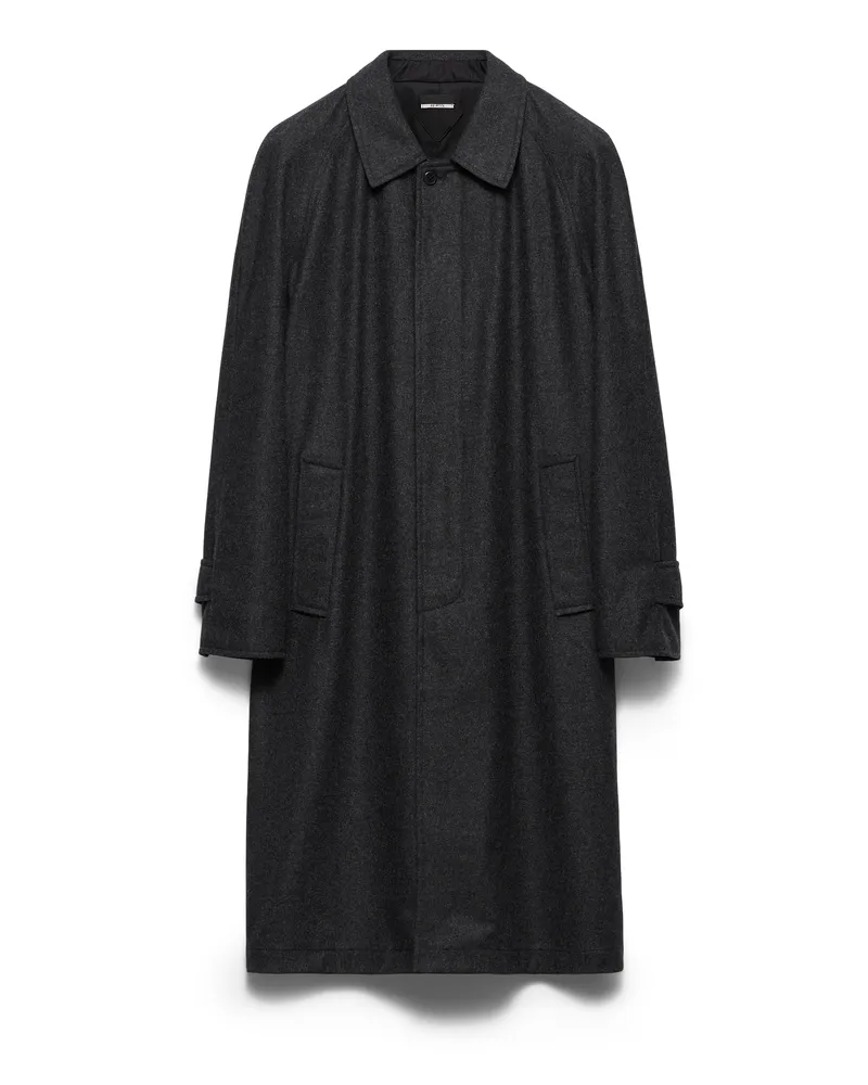 Prada Mantel Aus Re-wolle, Herren, Anthrazitgrau, Größe Anthrazitgrau