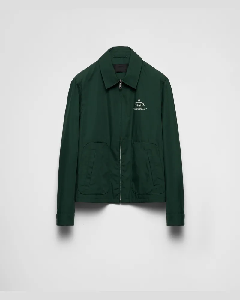 Prada Blousonjacke aus Baumwollmischung Billiardgrün