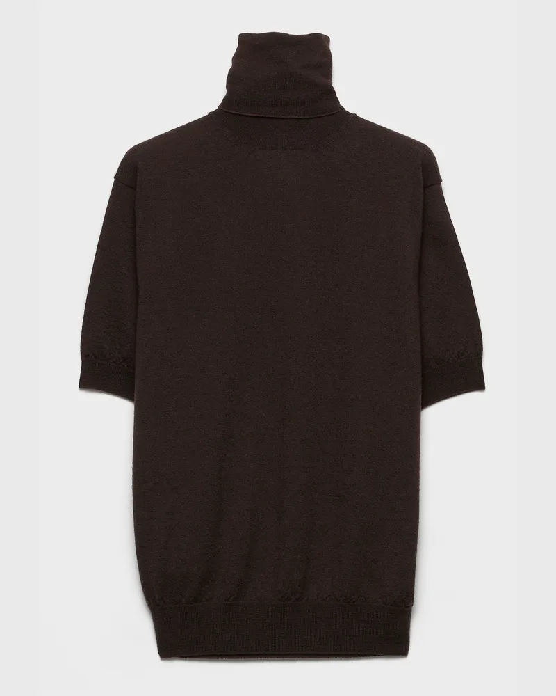 Prada Rollkragenpullover aus Kaschmir Dunkelbraun