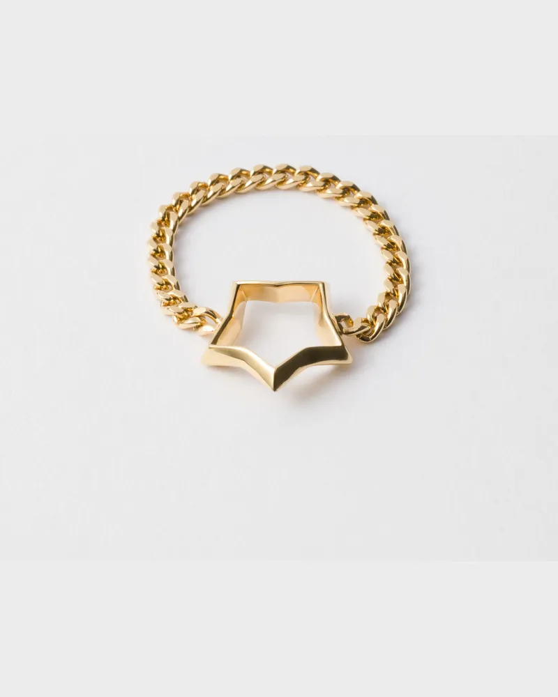 Prada Ring aus Metall Gold
