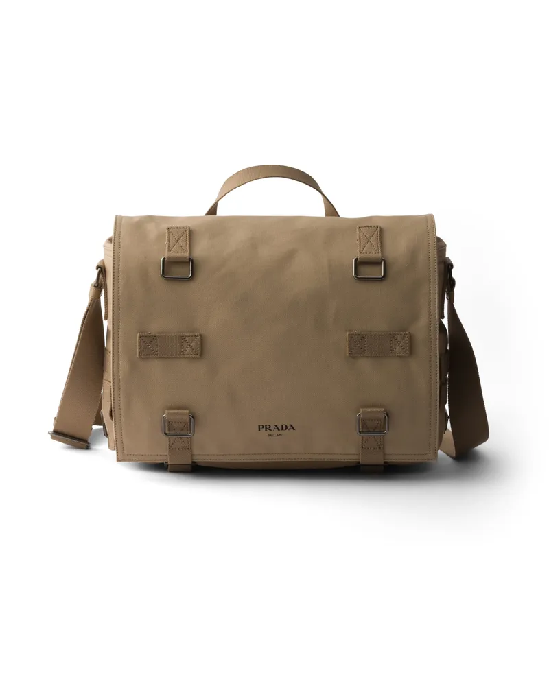 Prada Schultertasche Aus Canvas, Herren, Wüstenbeige Wüstenbeige