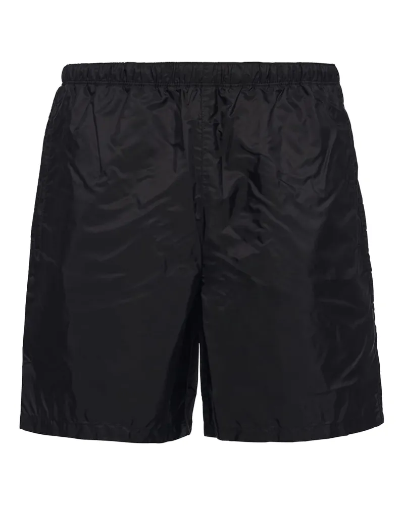 Prada Badehose Aus Re-nylon, Herren, Schwarz, Größe Schwarz