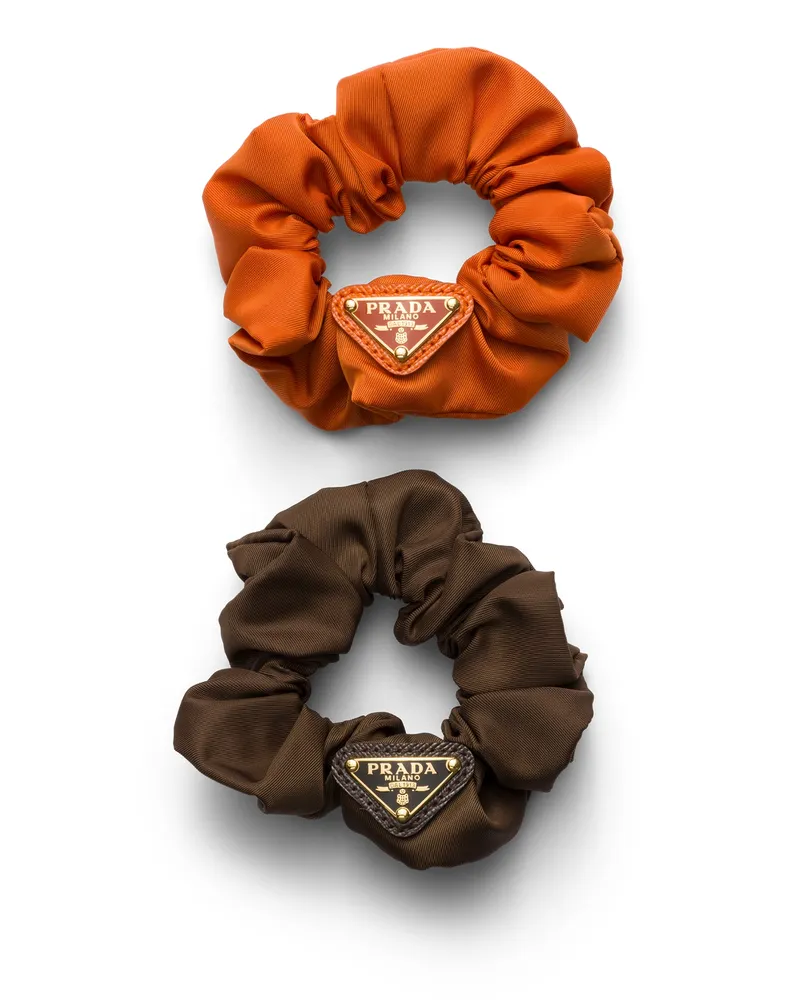 Prada Haarbänder Aus Re-nylon, Damen, Papaya/gebrannte Sienna Papaya
