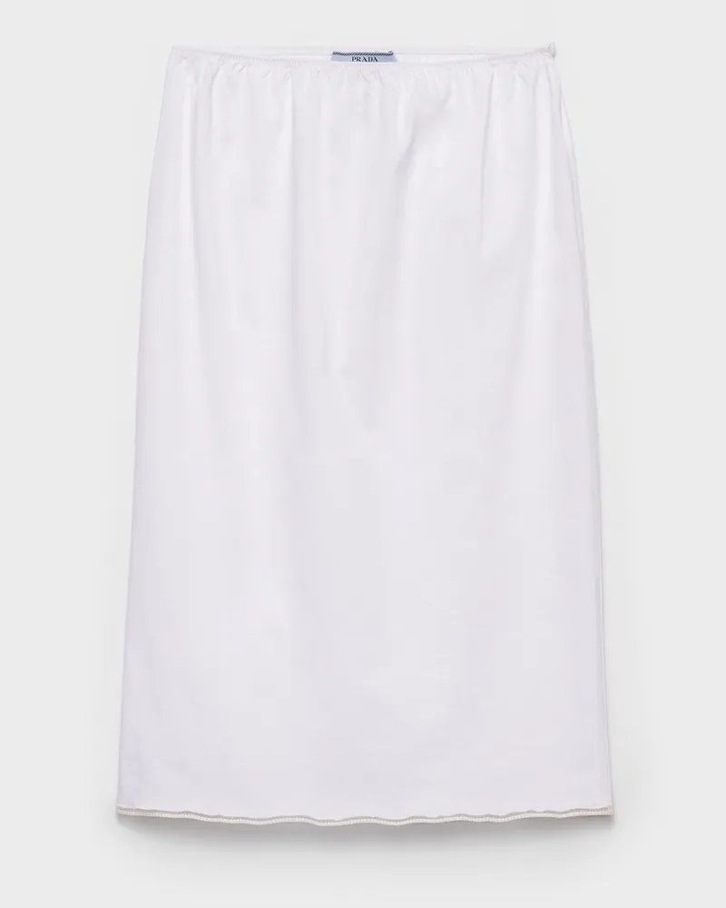 Prada Slipkleid aus Jersey Weiss