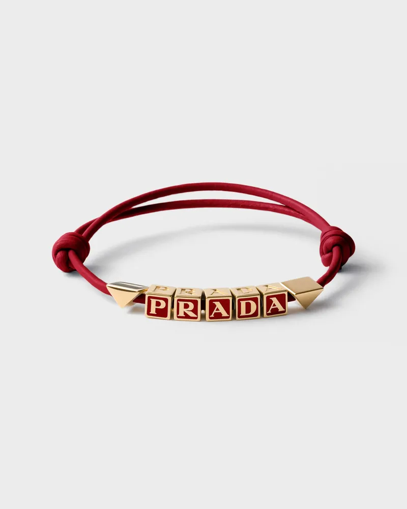 Prada Armband aus Nappaleder Rot