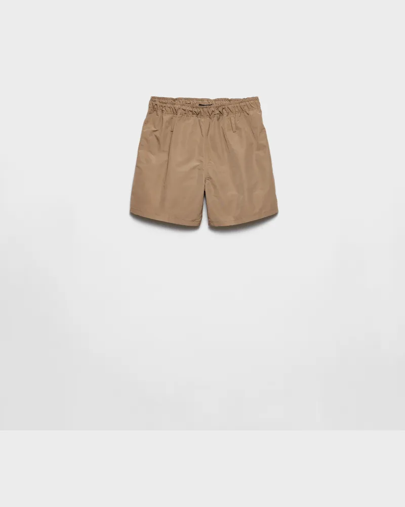 Prada Badehose aus Funktionsgewebe Dunkelbraun