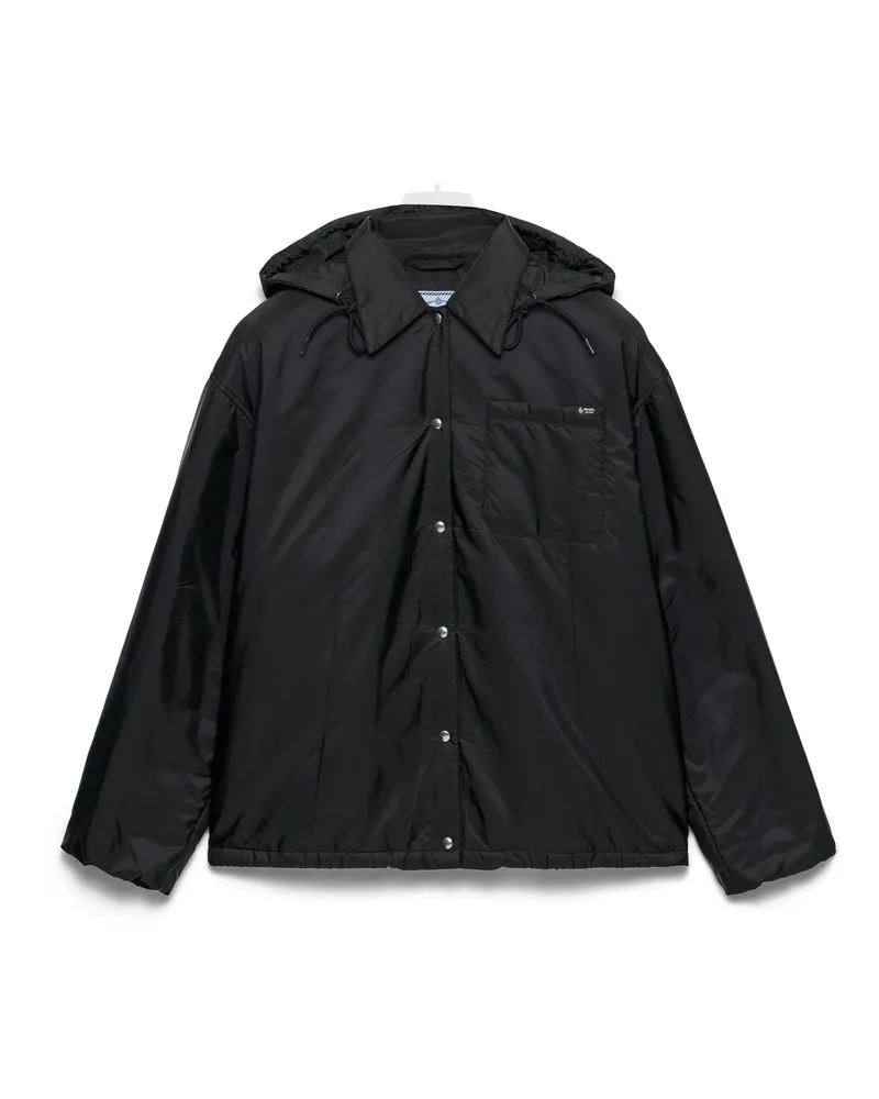 Prada Blousonjacke Aus Leichtem Re-nylon, Damen, Schwarz, Größe Schwarz