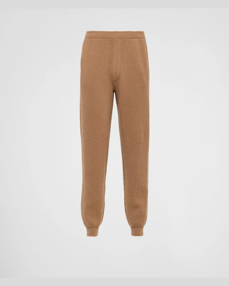 Prada Jogginghose aus Kaschmir Kamelbraun