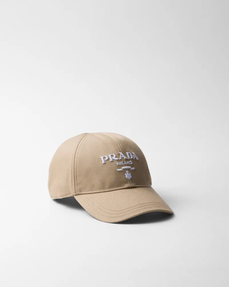Prada Baseballkappe aus Drill Khaki