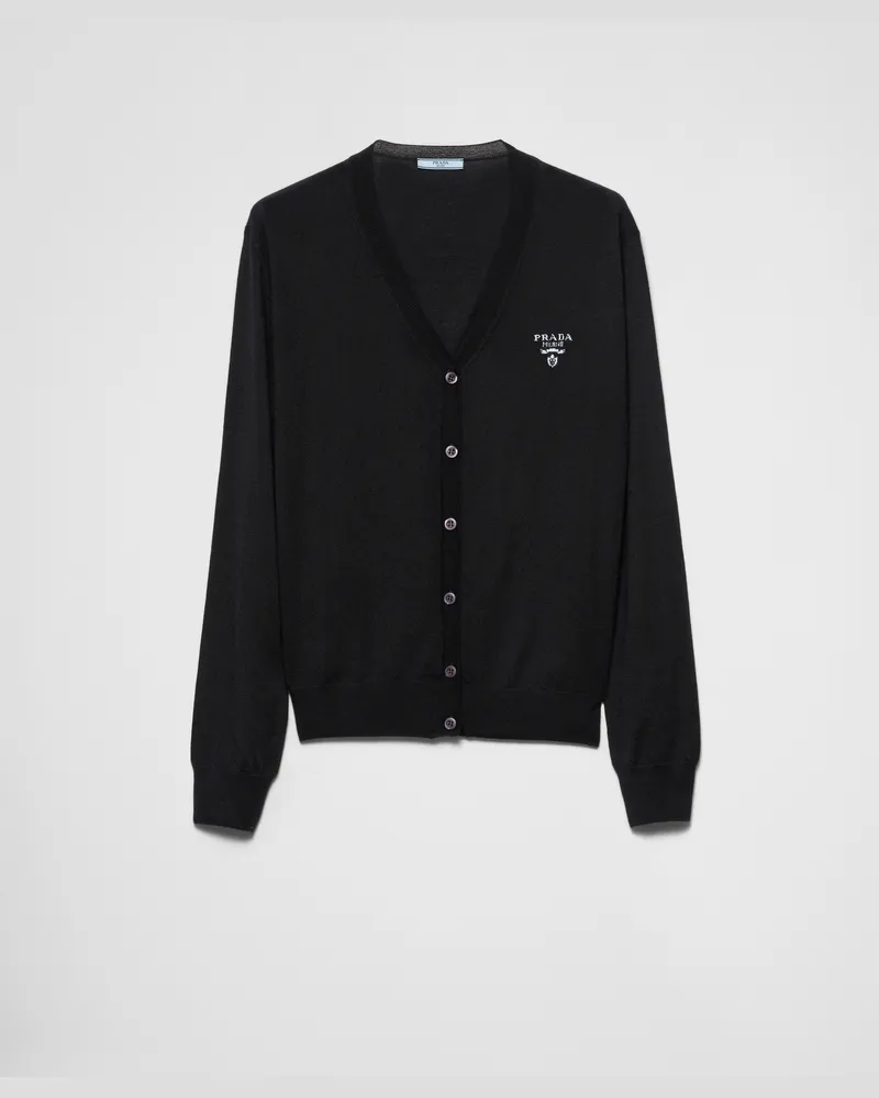 Prada Strickjacke aus Kaschmir Schwarz