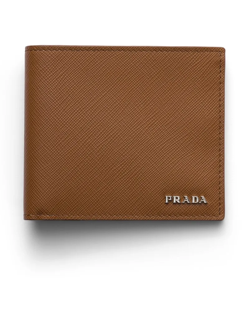 Prada Portemonnaie Aus Leder, Herren, Leder/talk Leder