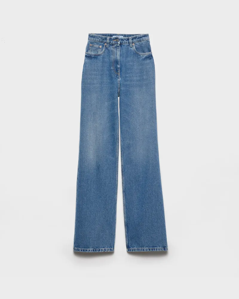 Prada Five-Pocket-Jeans aus Denim Hellblau