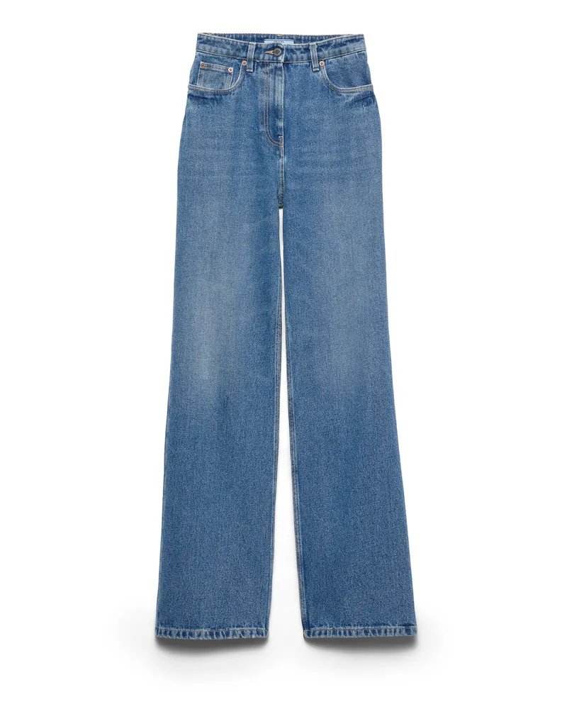 Prada Five-pocket-jeans Aus Denim, Damen, Hellblau, Größe Hellblau