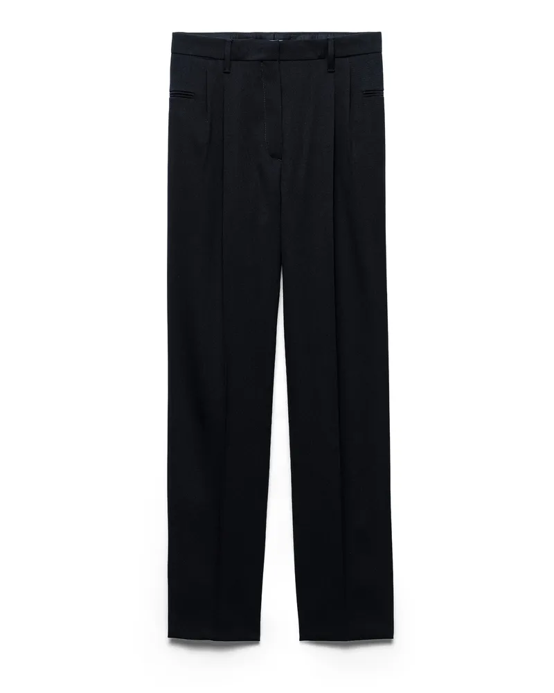 Prada Hose Aus Wolle, Damen, Schwarz, Größe Schwarz