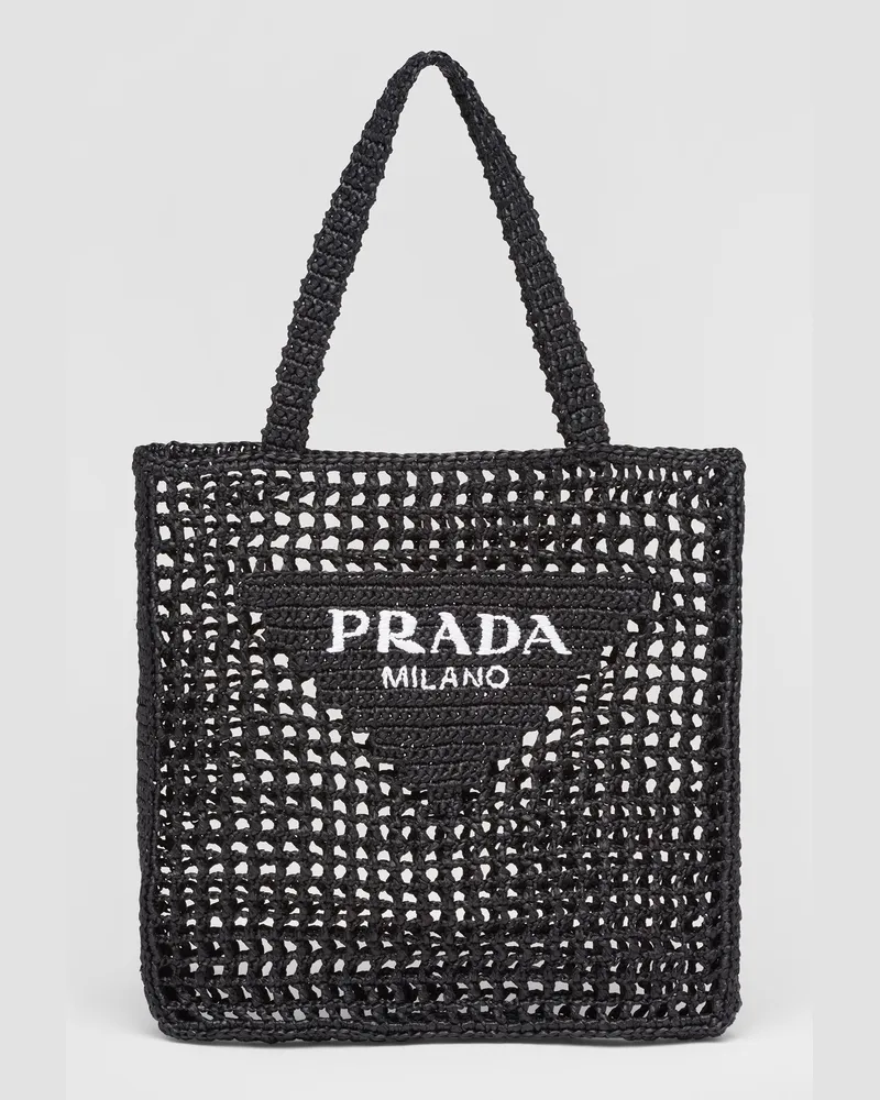 Prada Gehäkelte Tote Bag Schwarz