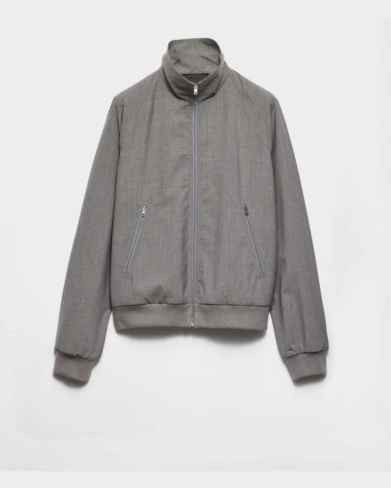 Prada Jacke aus Wolle Grau