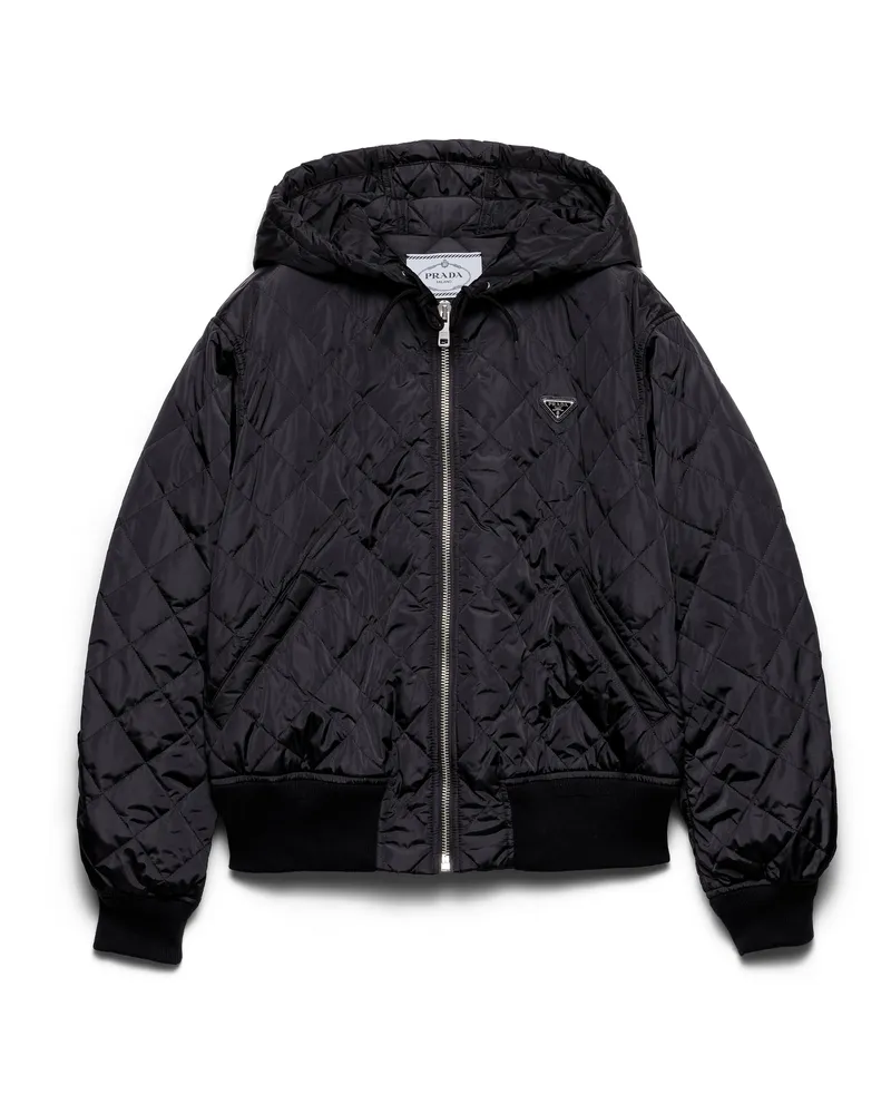 Prada Leichte, Gesteppte Jacke Aus Re-nylon, Damen, Blau, Größe Blau