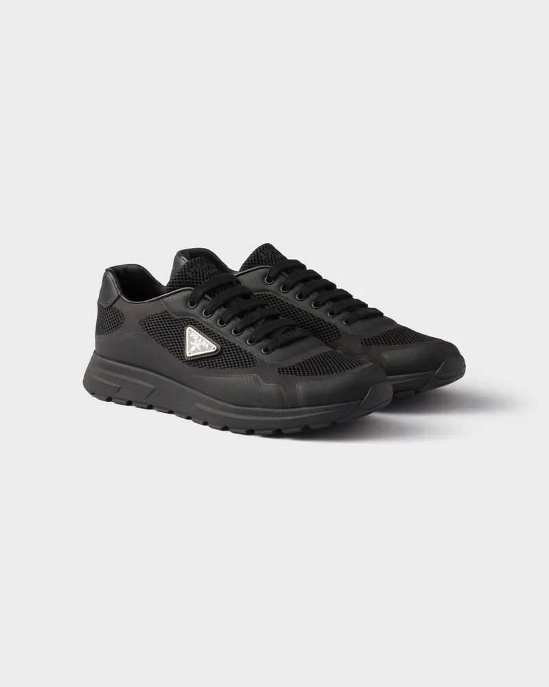 Prada Prax 2.0 Sneaker aus Stoff Schwarz