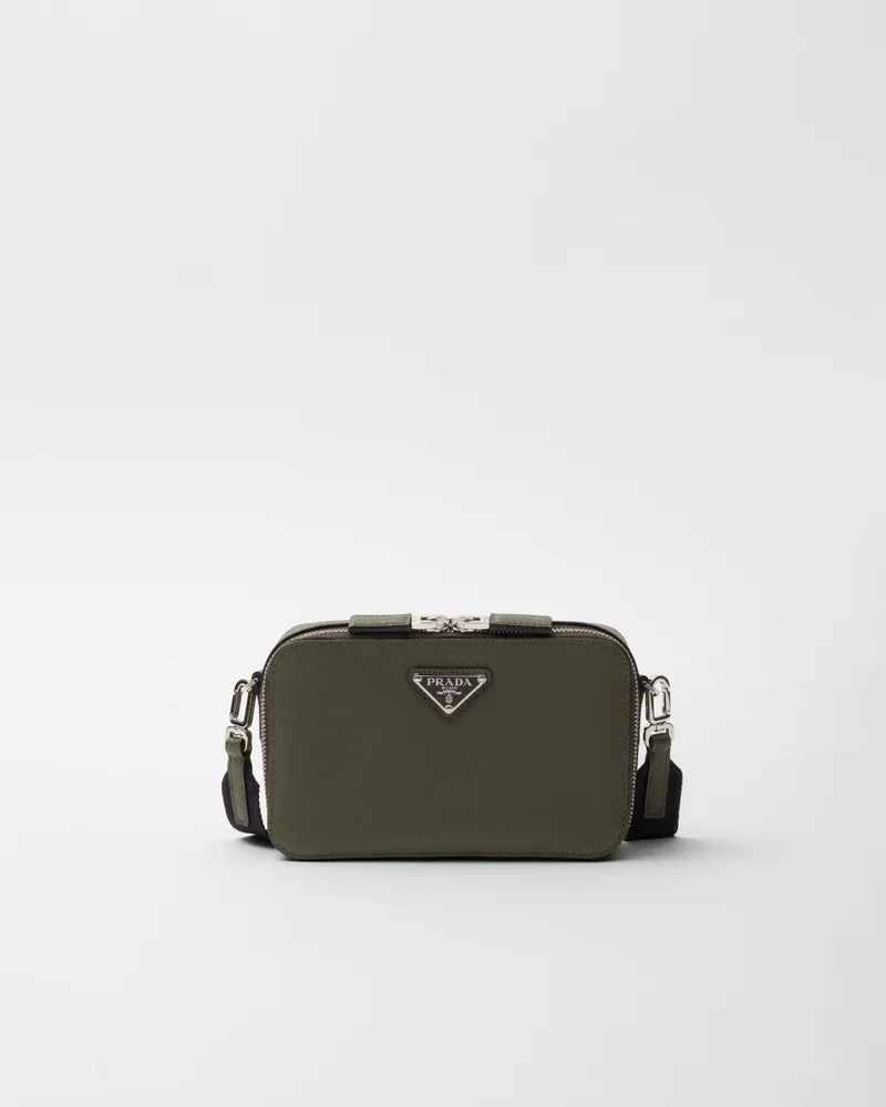 Prada Brique Tasche aus Saffiano-Leder Lodengrün