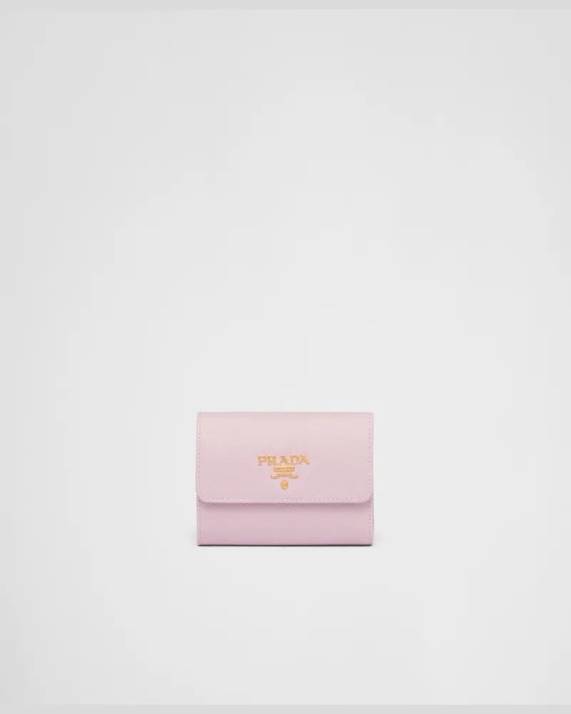 Prada Portemonnaie aus Saffiano-Leder Alabaster