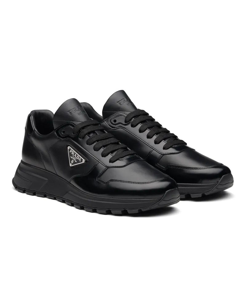 Prada Prax 01 Sneaker Aus Leder, Herren, Schwarz, Größe 11,5 Schwarz