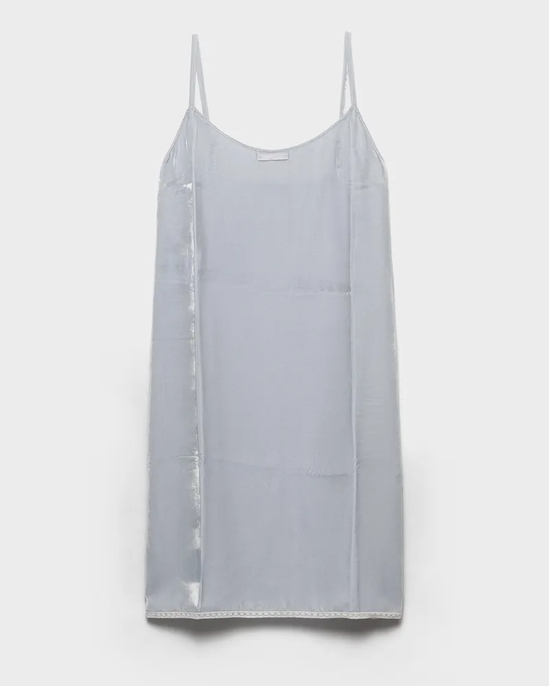 Prada Slipkleid aus Samt Astro-blau