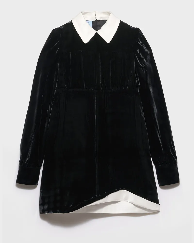 Prada Minikleid aus Samt Schwarz