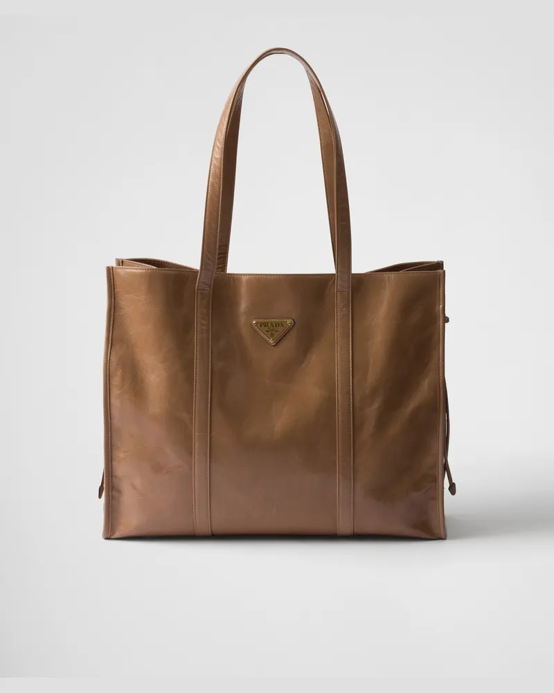 Prada Große Tote Bag aus Leder Cameo