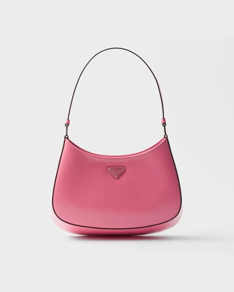 Prada Cleo Schultertasche gebürstetes Leder Rosa