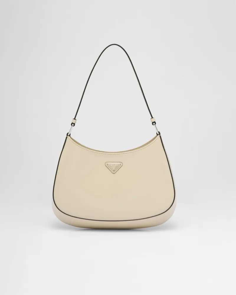 Prada Cleo Schultertasche gebürstetes Leder Wüstegelb