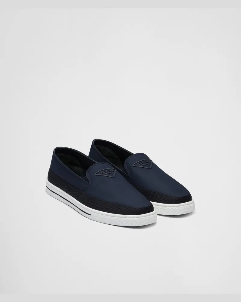 Prada Slip-on-Sneaker aus Re-Nylon Ultramarinblau