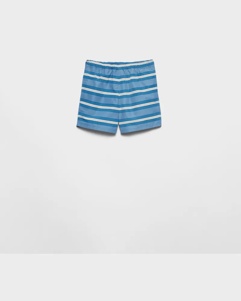 Prada Badehose aus Re-Nylon Fliegerblau