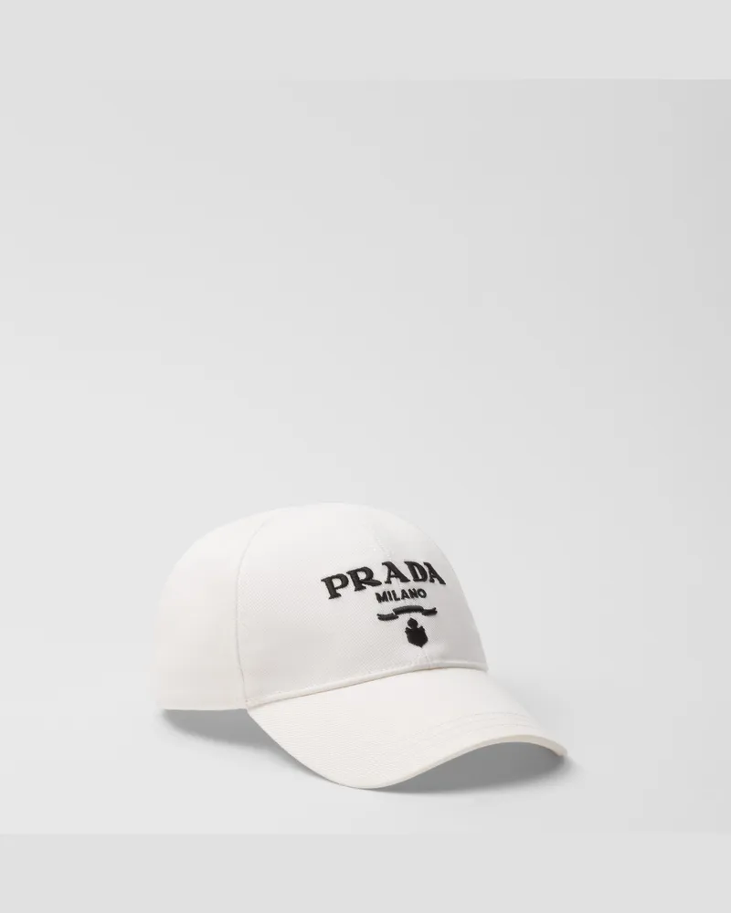 Prada Baseballkappe aus Drill Weiss