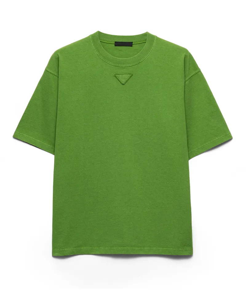 Prada T-shirt Aus Baumwolle, Herren, Grün, Größe Grün