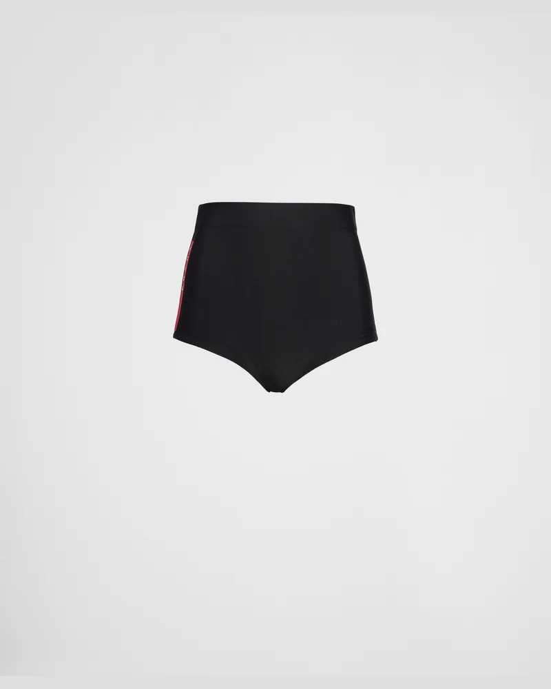 Prada Badeshorts aus Stretch-Jersey Schwarz
