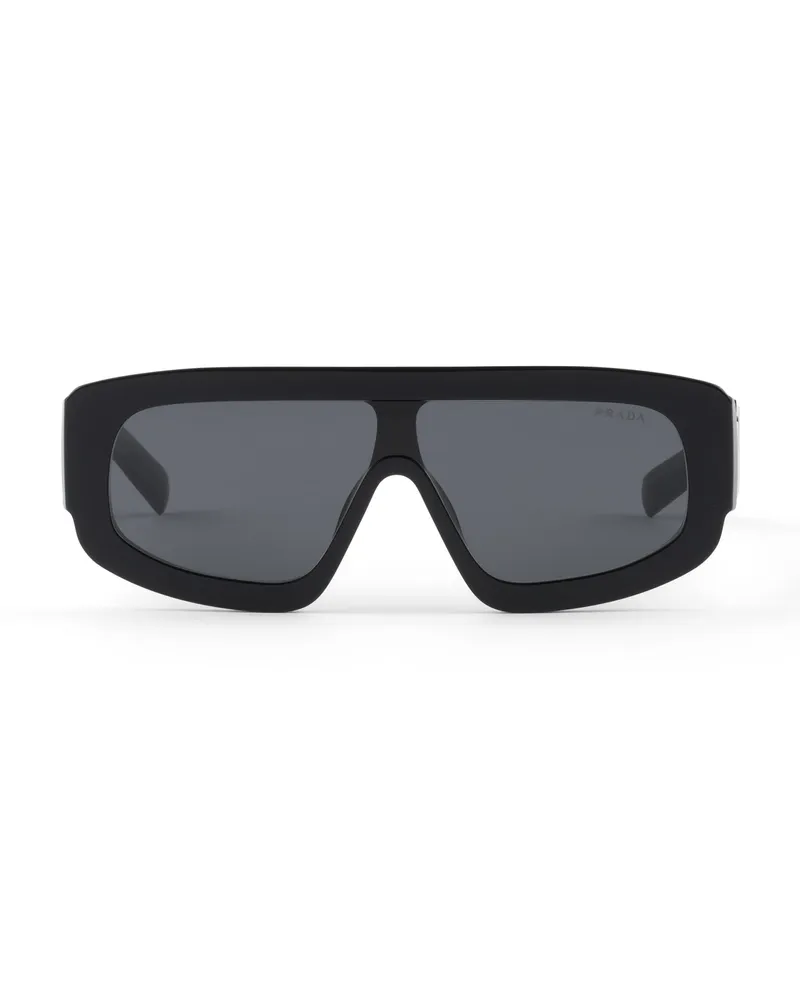 Prada Sonnenbrille Mit Triangolo-logo, Herren, Schiefergraue Gläser Schiefergraue