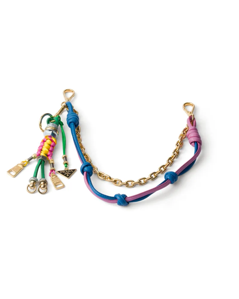 Prada Pop Strings Schlüsselanhänger, Damen, Mintgrün/primel Mintgrün