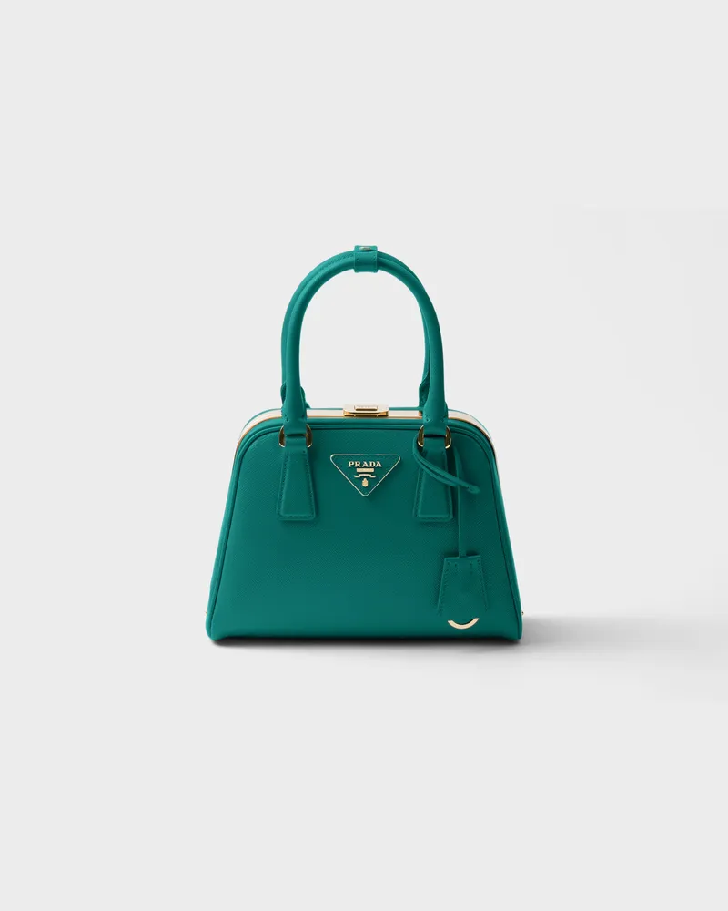 Prada Pyramid Mini Bag aus Saffiano-Leder Absinth