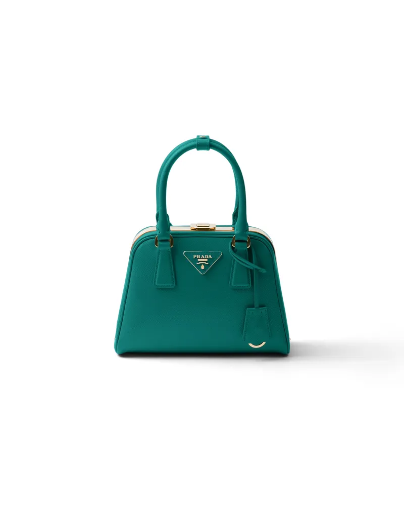 Prada Pyramid Mini Bag Aus Saffiano-leder, Damen, Absinth Absinth