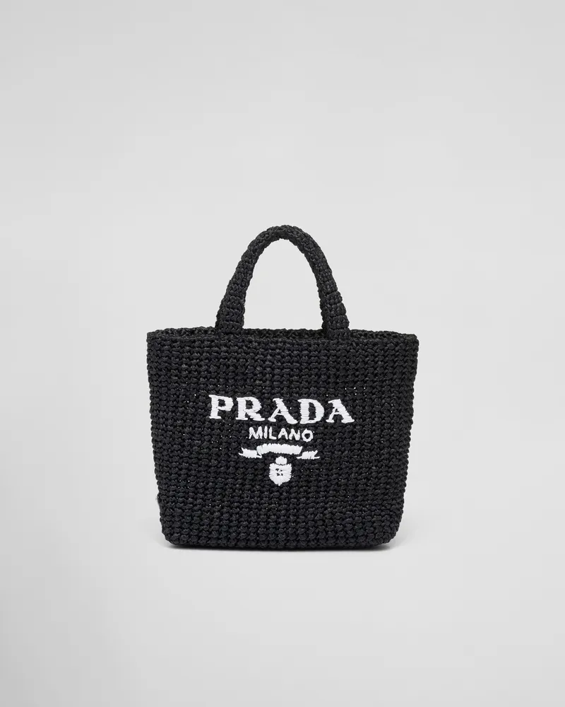 Prada Kleine gehäkelte Tote Bag Schwarz
