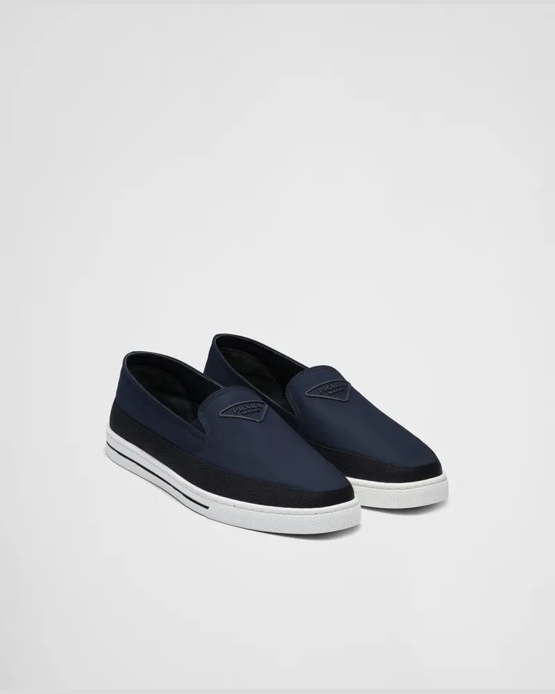 Prada Slip-on-Sneaker aus Re-Nylon Ultramarinblau
