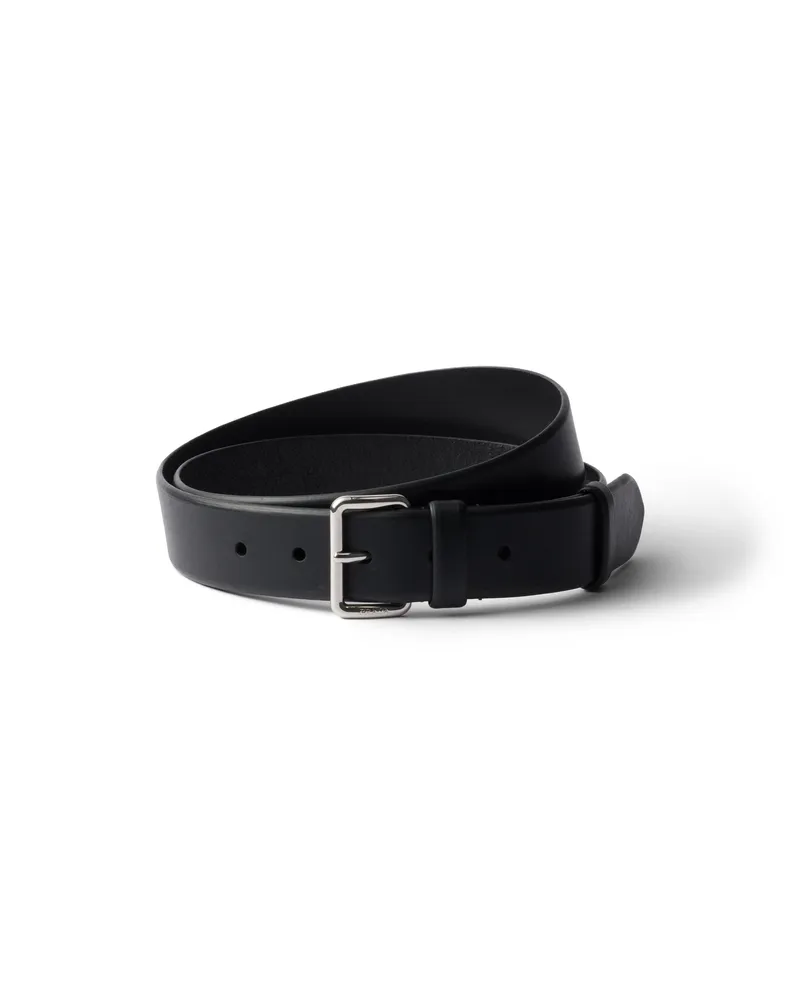 Prada Ledergürtel, Herren, Schwarz, Größe Schwarz