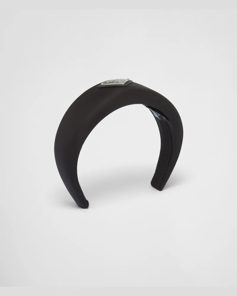 Prada Stirnband aus Re-Nylon Schwarz